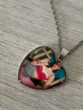 MySpace Era Katy Perry Silver Heart Necklace